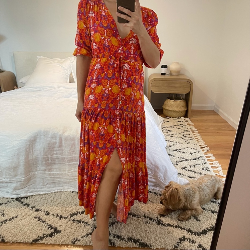 Boho Midi Floral Dress - Picture 3 of 4